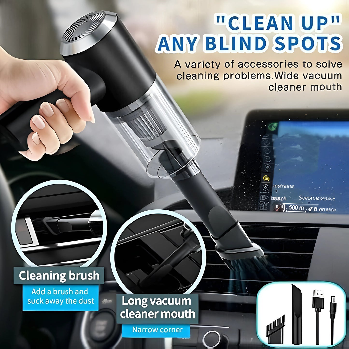 PowerClean 2-in-1 Air Duster & Mini Vacuum cleaner