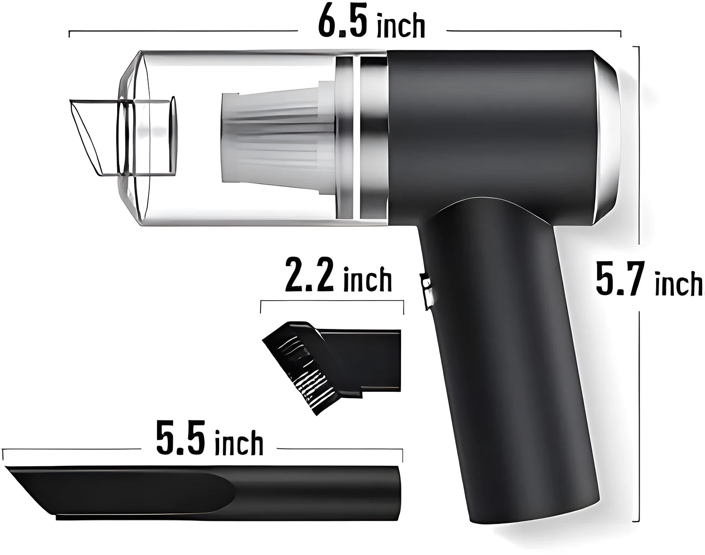 PowerClean 2-in-1 Air Duster & Mini Vacuum cleaner